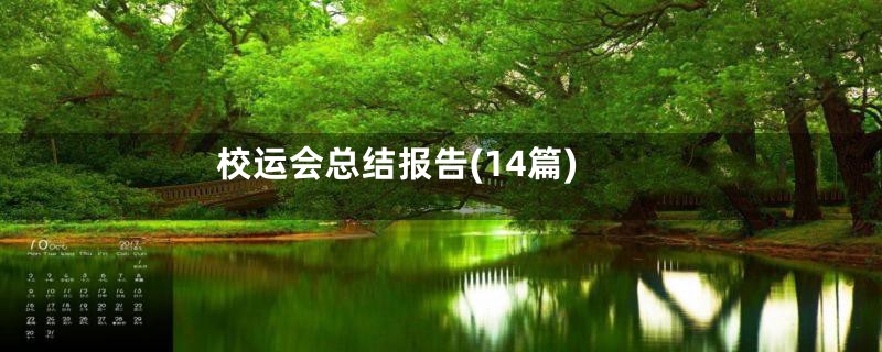 校运会总结报告(14篇)