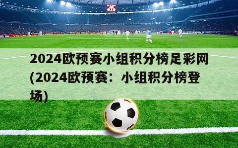 2024欧预赛小组积分榜足彩网(2024欧预赛：小组积分榜登场)