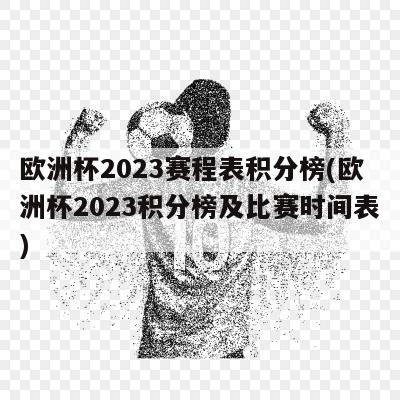 欧洲杯2023赛程表积分榜(欧洲杯2023积分榜及比赛时间表)