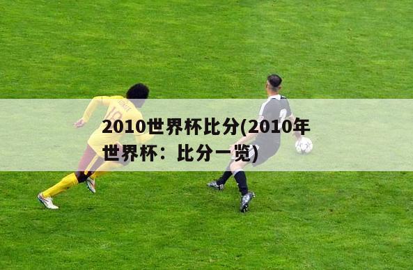 2010世界杯比分(2010年世界杯：比分一览)