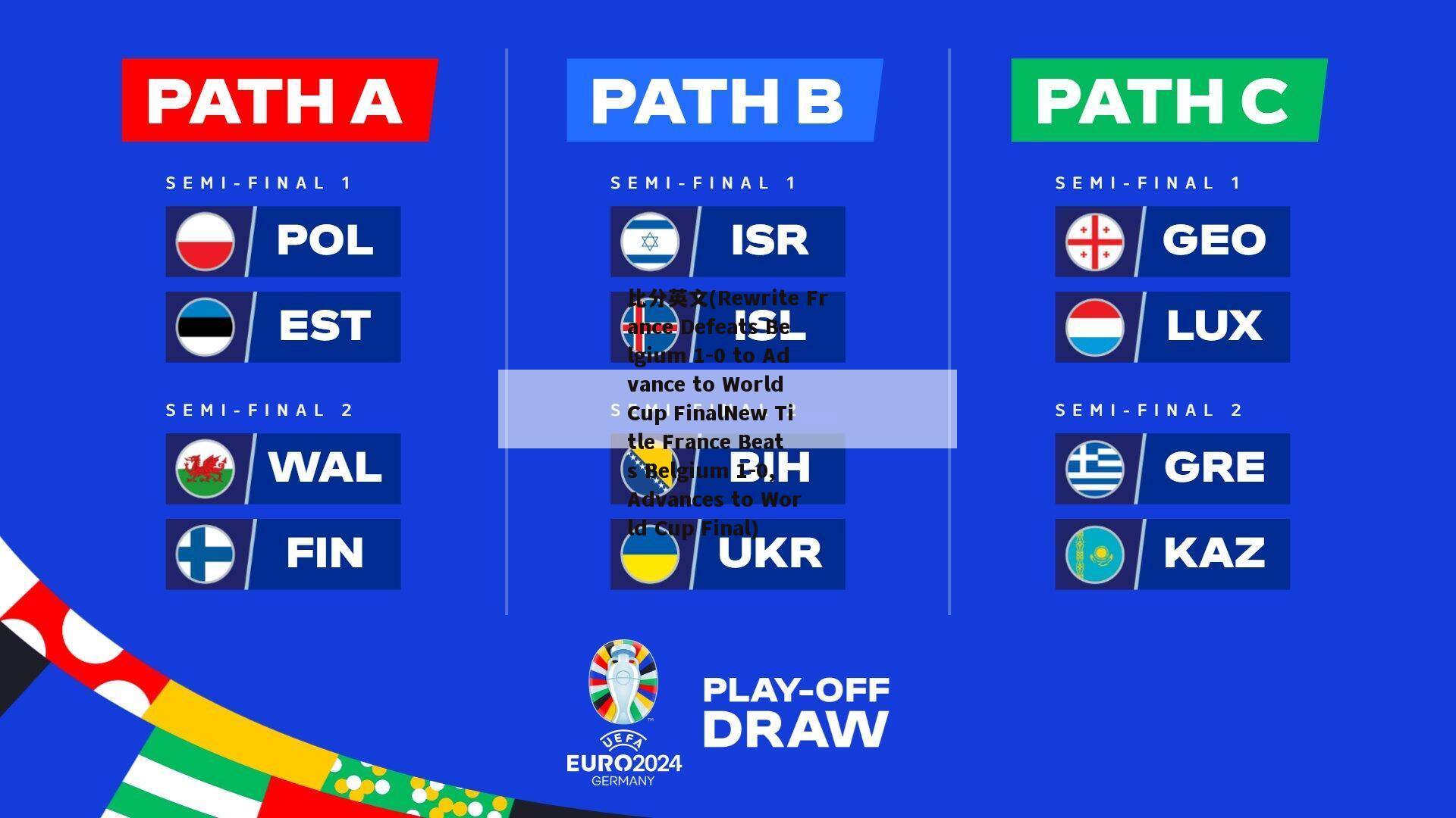 比分英文(Rewrite France Defeats Belgium 1-0 to Advance to World Cup FinalNew Title France Beats Belgium 1-0, Advances to World Cup Final)